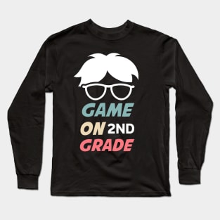 Game on grade 2ND shirt- Back To School-Video Game2nd Grade Level  Video Game Long Sleeve T-Shirt